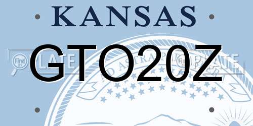 GTO20Z Kansas License Plate