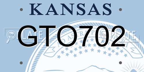 GTO702 Kansas License Plate