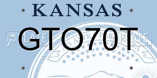 GTO70T Kansas License Plate