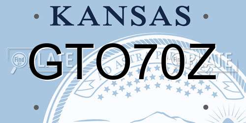 GTO70Z Kansas License Plate