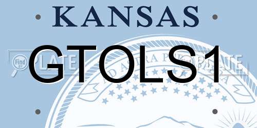 GTOLS1 Kansas License Plate