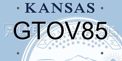 GTOV85 Kansas License Plate
