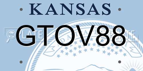 GTOV88 Kansas License Plate