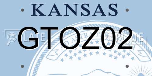 GTOZ02 Kansas License Plate