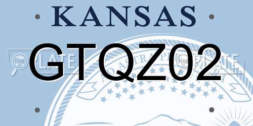 GTQZ02 Kansas License Plate