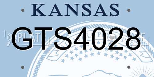 GTS4028 Kansas License Plate