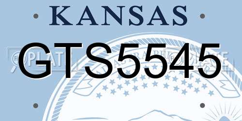 GTS5545 Kansas License Plate