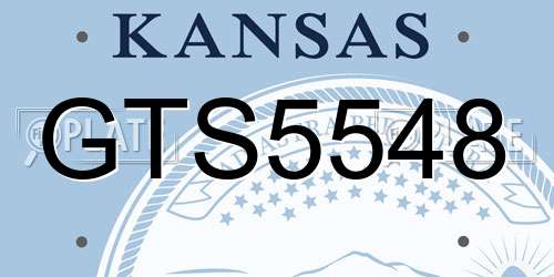 GTS5548 Kansas License Plate