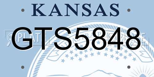 GTS5848 Kansas License Plate