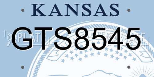 GTS8545 Kansas License Plate