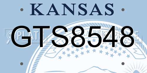 GTS8548 Kansas License Plate