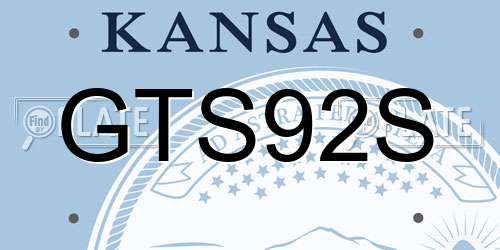 GTS92S Kansas License Plate