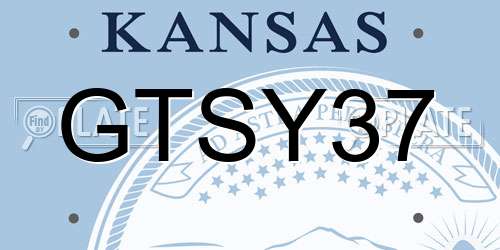 GTSY37 Kansas License Plate