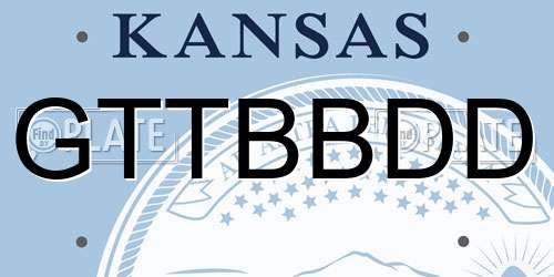 GTTBBDD Kansas License Plate