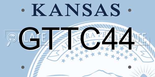 GTTC44 Kansas License Plate