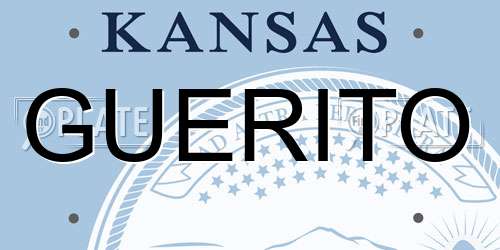GUERITO Kansas License Plate