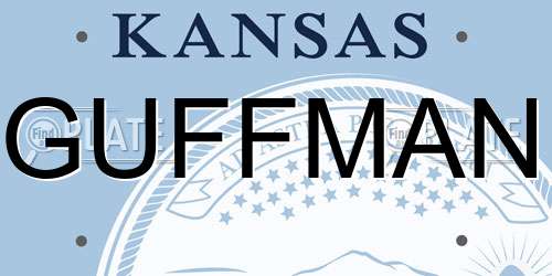 GUFFMAN Kansas License Plate