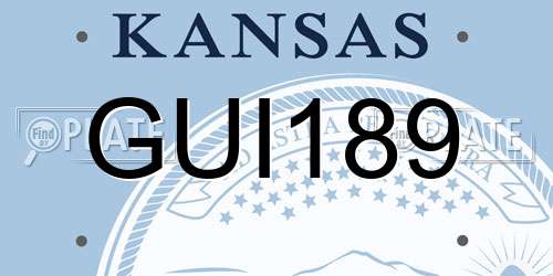 GUI189 Kansas License Plate