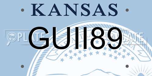 GUII89 Kansas License Plate