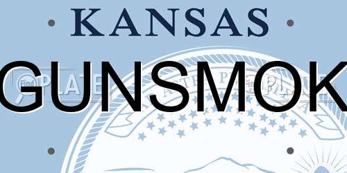 GUNSMOK Kansas License Plate