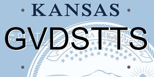 GVDSTTS Kansas License Plate
