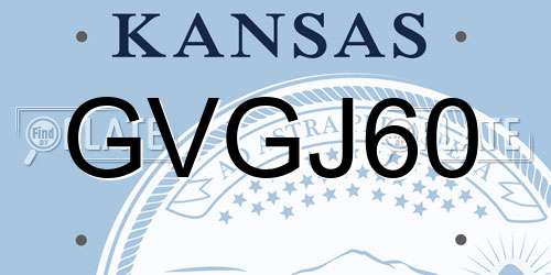 GVGJ60 Kansas License Plate