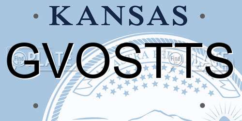 GVOSTTS Kansas License Plate