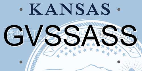 GVSSASS Kansas License Plate