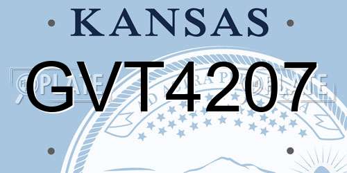 GVT4207 Kansas License Plate
