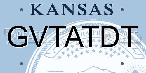 GVTATDT Kansas License Plate