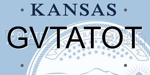GVTATOT Kansas License Plate
