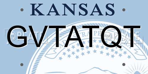 GVTATQT Kansas License Plate