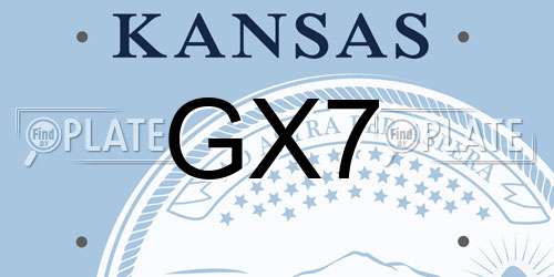 GX7 Kansas License Plate