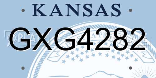 GXG4282 Kansas License Plate