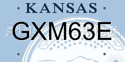 GXM63E Kansas License Plate