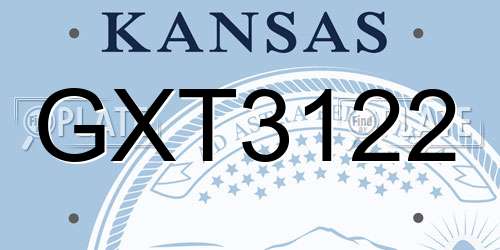 GXT3122 Kansas License Plate