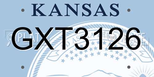 GXT3126 Kansas License Plate