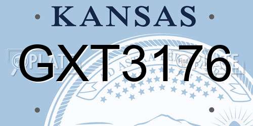 GXT3176 Kansas License Plate