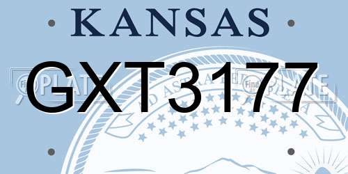 GXT3177 Kansas License Plate