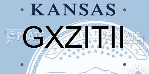 GXZITII Kansas License Plate