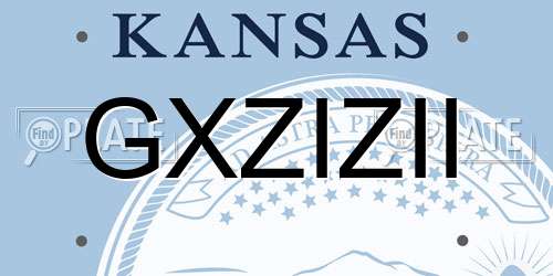 GXZIZII Kansas License Plate