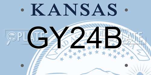 GY24B Kansas License Plate