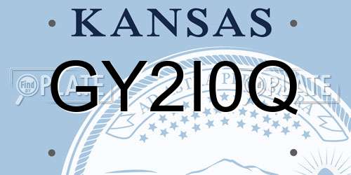 GY2I0Q Kansas License Plate