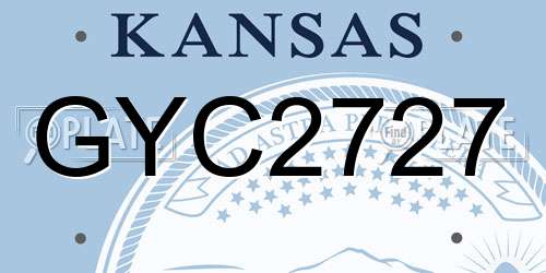 GYC2727 Kansas License Plate