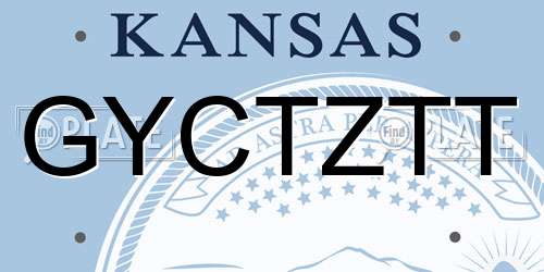GYCTZTT Kansas License Plate