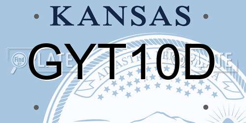 GYT10D Kansas License Plate
