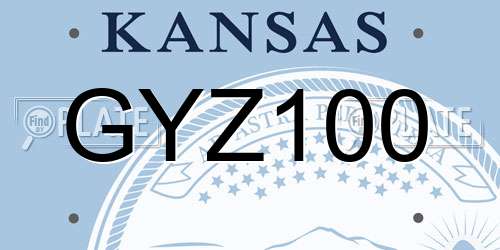 GYZ100 Kansas License Plate