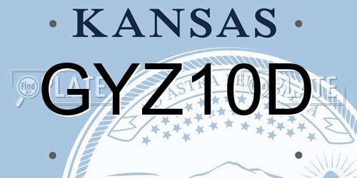 GYZ10D Kansas License Plate