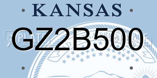 GZ2B500 Kansas License Plate