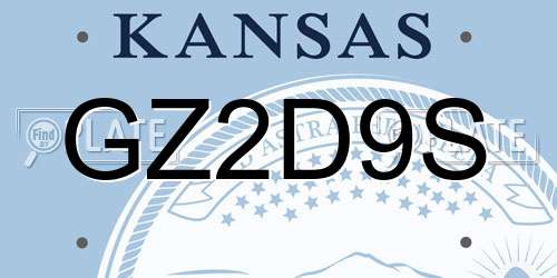 GZ2D9S Kansas License Plate